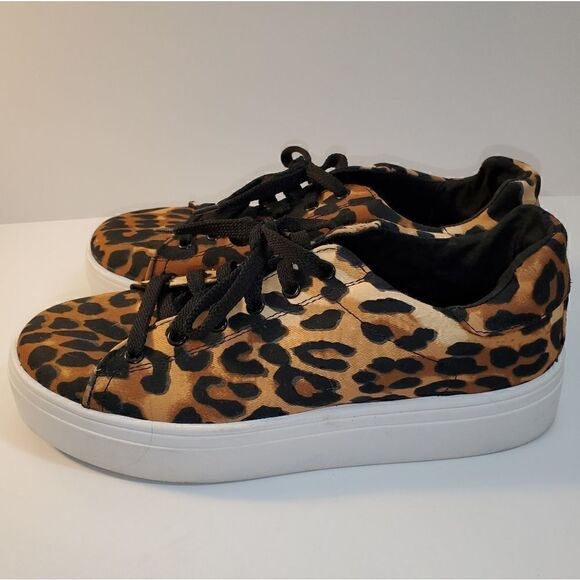 Leopard Print Sneakers   - Picture 1 of 8